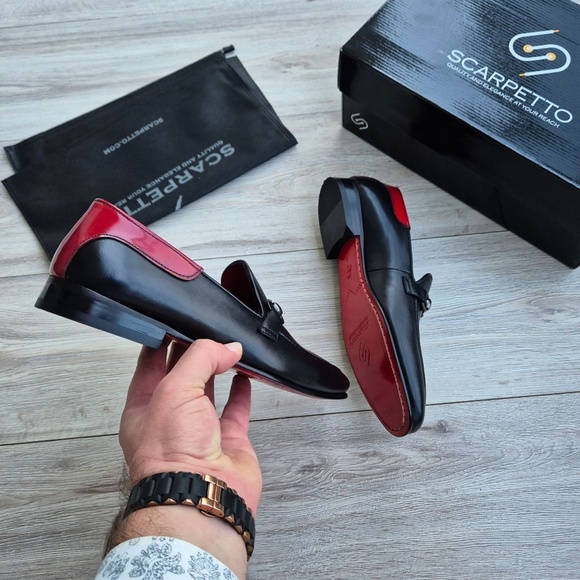 Leather Loafer with Hand-stitched Red Sole - Picture 4 of 7